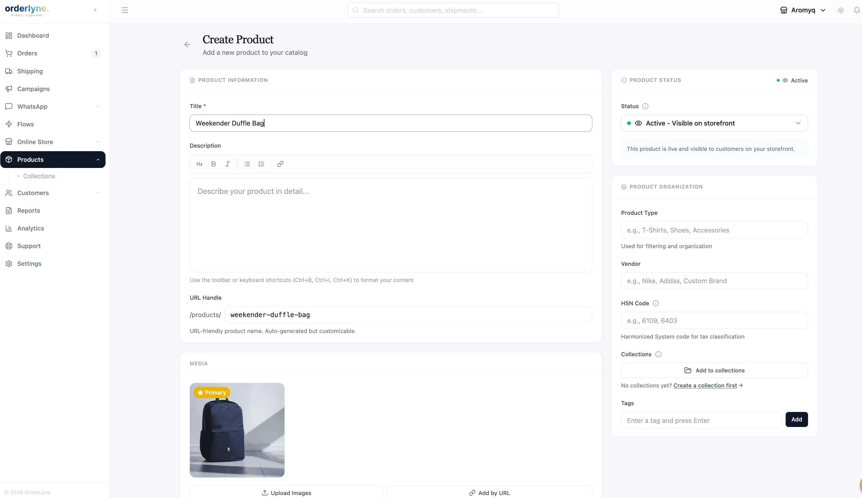 Product Form